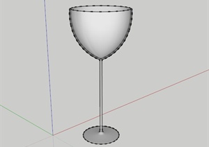 现代玻璃高脚杯设计SU(草图大师)模型