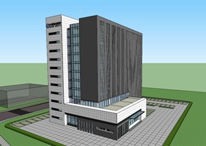 某移动公司办公大楼建筑SU(草图大师)模型