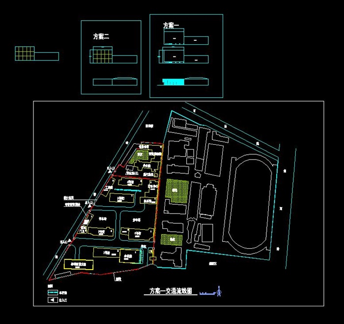 某交警总队办证点办公楼建筑方案设计（CAD、MAX、效果图）