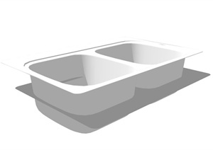 现代厨房洗碗水池设计SU(草图大师)模型