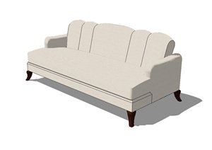 某欧式风格长形沙发设计SU(草图大师)模型