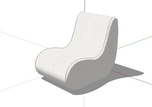 现代风格休闲单人沙发设计SU(草图大师)模型