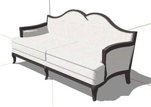 欧式双人沙发SU(草图大师)精品模型