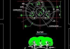 简约圆形树池设计cad施工图