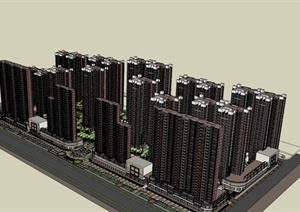精品居住区建筑设计SketchupSU(草图大师)模型