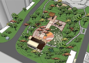 现代住宅区景观规划设计SU(草图大师)模型