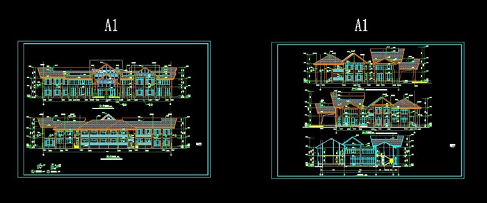 某中式酒店会所建筑施工图、室内施工图设计（含效果图）(5)