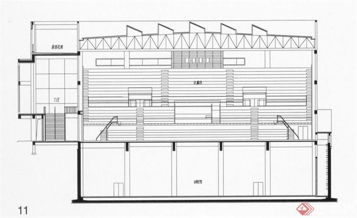 三款现代风格体育馆建筑设计效果图及方案(4)