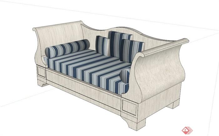 欧式布艺沙发设计SU模型(1)