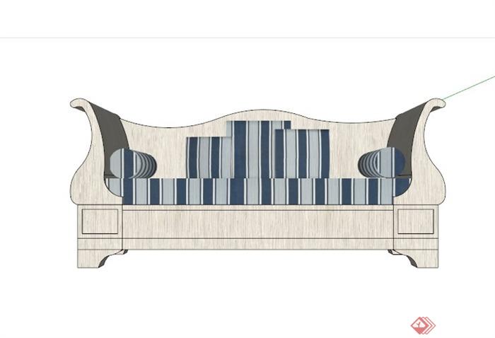 欧式布艺沙发设计SU模型(3)
