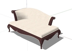 欧式贵妃沙发设计SU(草图大师)模型