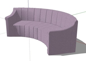 现代曲线沙发设计SU(草图大师)模型