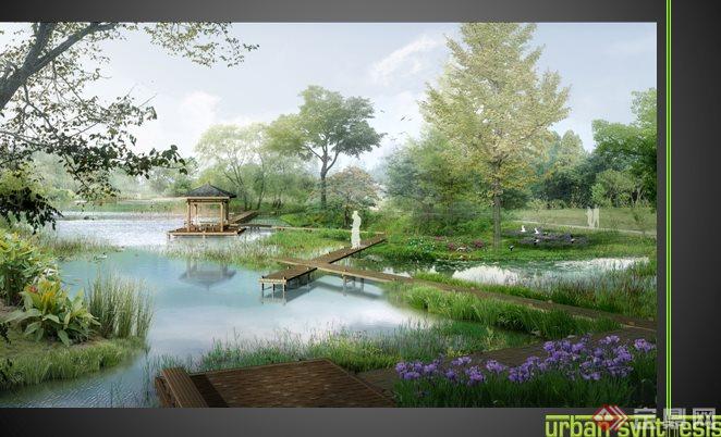 中式生态湿地公园、及小岛概念性规划方案(4)