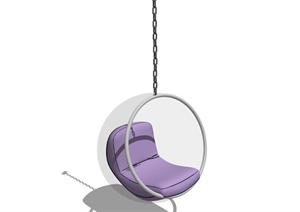 球形玻璃吊椅设计SU(草图大师)模型