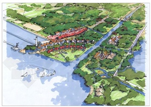 某河流水系景观总体规划设计方案