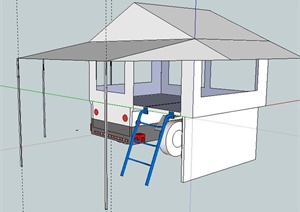 野营房车帐篷SU(草图大师)模型