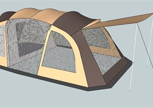 某野营帐篷设计SU(草图大师)模型