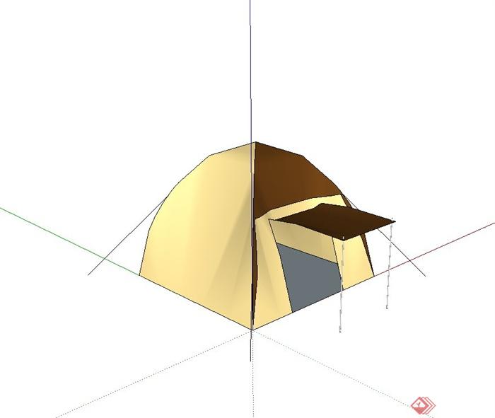 某户外帐篷设计su模型(2)