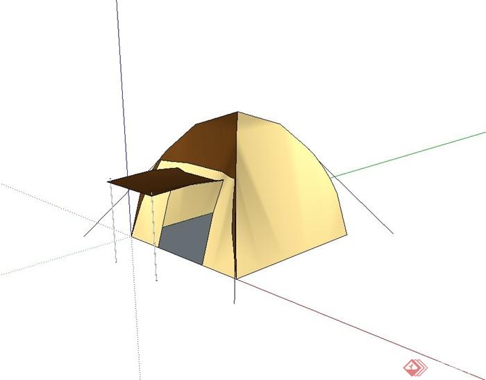 某户外帐篷设计su模型(1)