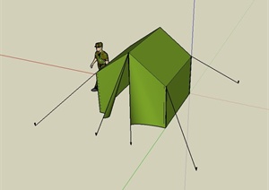 某军营帐篷设计SU(草图大师)模型