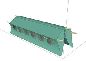多人野营休闲帐篷设计SU(草图大师)模型