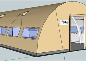 简约拱形帐篷设计SU(草图大师)模型