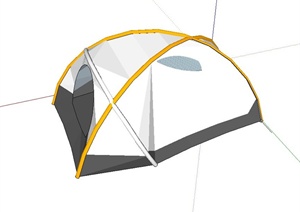 某独特野营帐篷设计SU(草图大师)模型