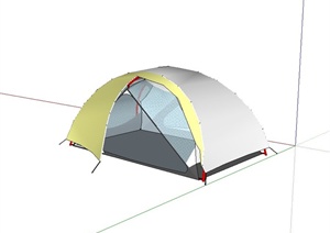 现代户外野营帐篷设计SU(草图大师)模型