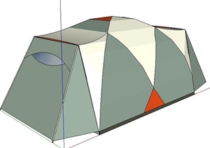 拼色野营帐篷设计SU(草图大师)模型