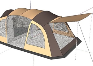 野营大帐篷设计SU(草图大师)模型