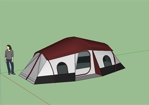 某旅游户外野营帐篷设计SU(草图大师)模型