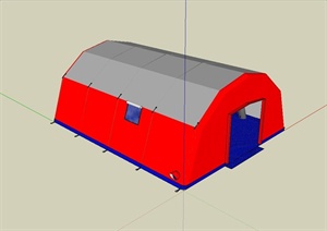 某拱形野营帐篷设计SU(草图大师)模型