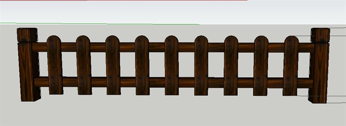 多种不同的木质栏杆设计su集合