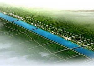 某城市港务区河道景观带设计方案