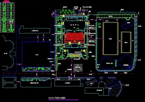 会议中心平面绿化设计CAD施工套图