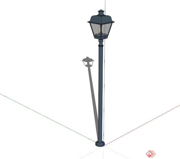 常见现代铁质路灯设计SU模型(1)