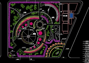 现代小游园景观设计CAD方案