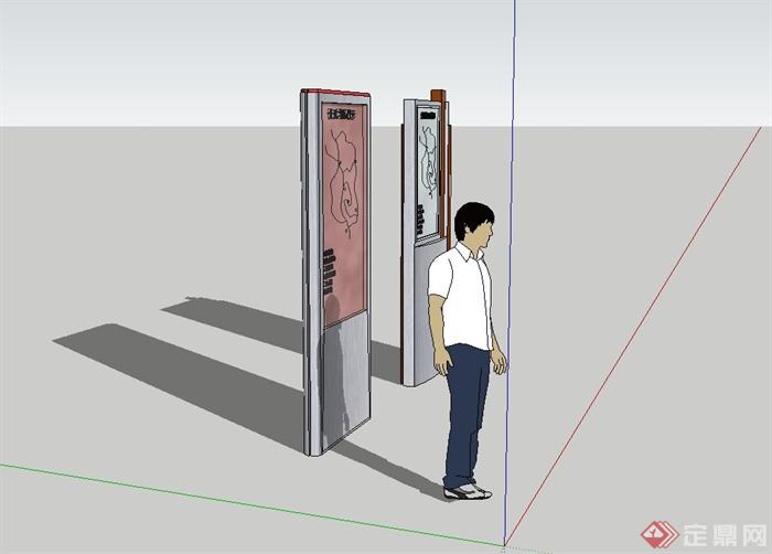 某景区指示牌标志设计su模型(2)