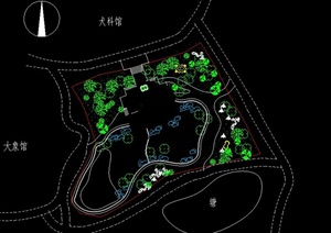 犀牛馆景观设计CAD规划图