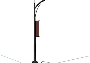某现代风格街道路灯设计SU(草图大师)模型