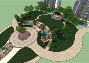 三个住宅小区景观规划设计SU(草图大师)模型