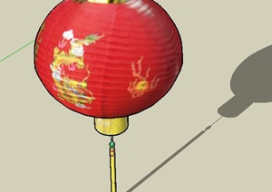 红色小灯笼设计SU(草图大师)模型