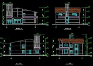 北美风格别墅建筑设计方案图