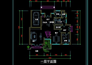 现代多层别墅建筑设计CAD方案