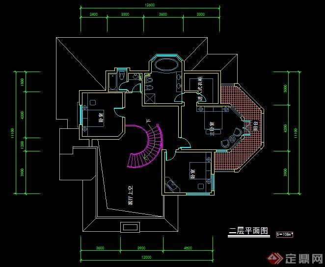 现代多层别墅建筑CAD方案(2)