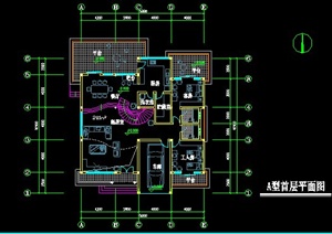 简约欧式大别墅建筑设计CAD方案