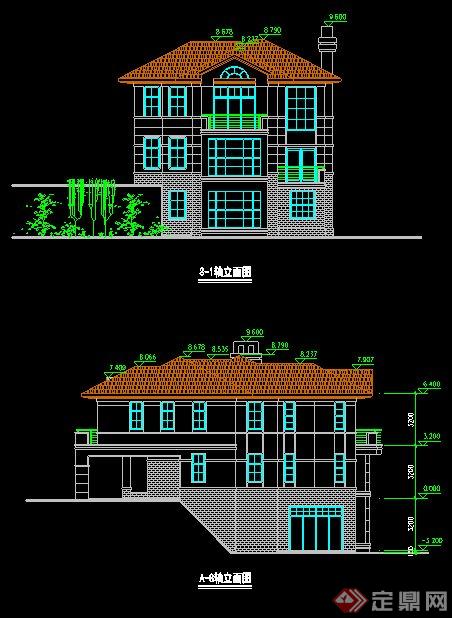北美风格别墅住宅建筑设计方案图(1)