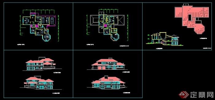 北美风格住宅别墅建筑设计方案图(3)