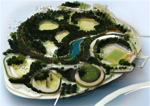 某海湾湖心岛概念性规划方案设计pdf文本