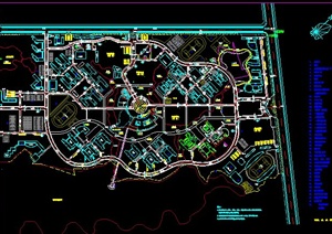 某大学景观规划CAD总平面图